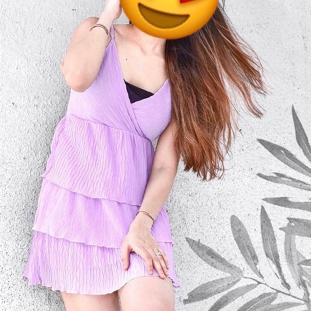 Purple ruffle dress